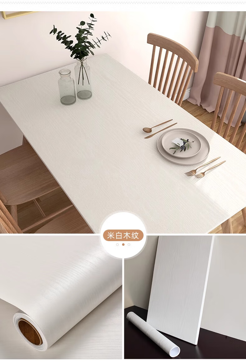 Xinuo Desktop Renovation Wood Grain Waterproof Self-Adhesive Stove Wall Paper Desk Bookshelf Moisture-Proof Wardrobe Door Furniture Sticker 13