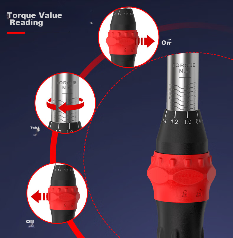 Kuanteng Industrial Grade 1/4 High Precision Manual Torque Wrench Adjustable Preset Torque Spark Plug Wrench 7