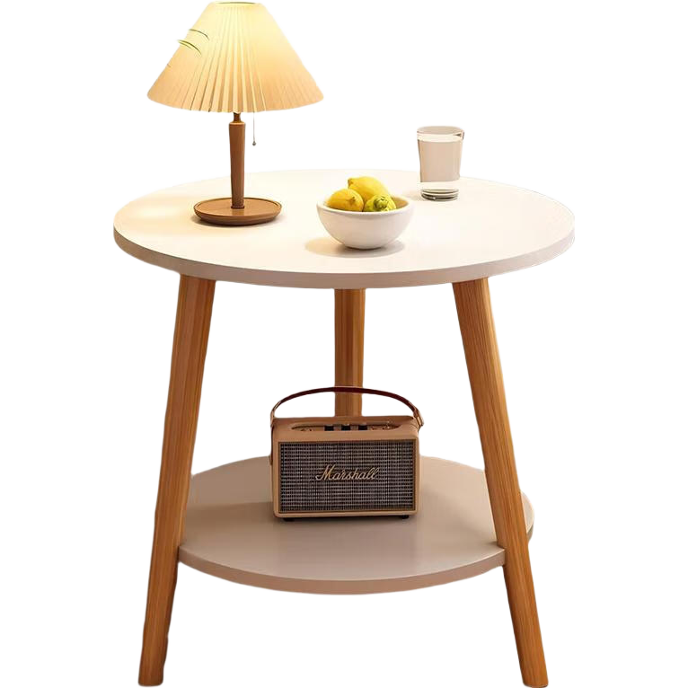 Quanpinwu Small Round Table Coffee Table for Home Living Room, Simple Sofa Side Table, Nordic Bedroom Bedside Table, Mini Balcony Small Table