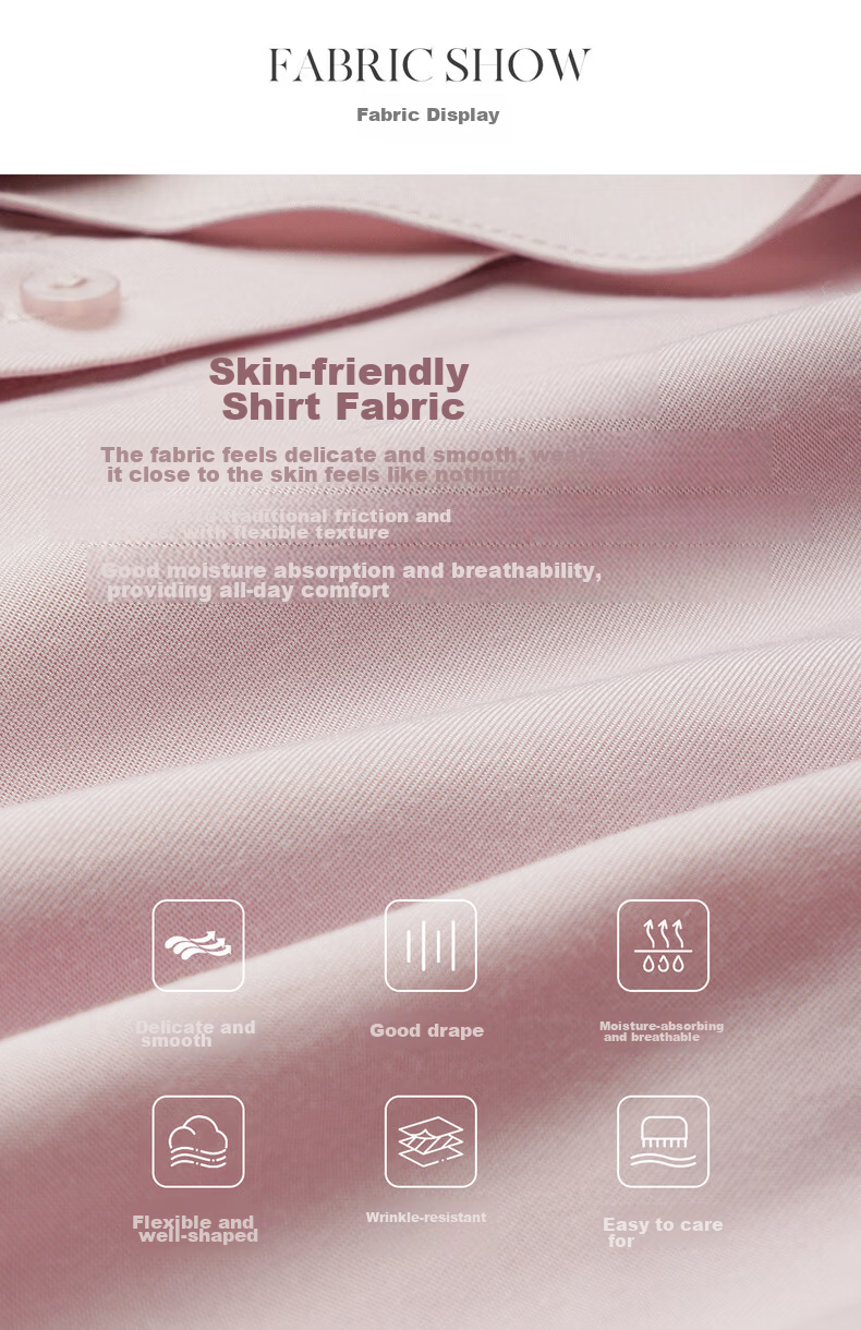 Olrain Ribbon Collar Premium Shirt Women's Spring New Commuter Casual Blouse Pink S 20
