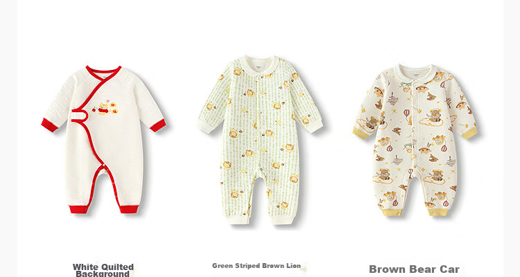 BALABALA Children's Clothing, Baby Romper, Newborn Full Moon Crawling Suit, Padded Thickened Cute Onesie for Boys And Girls 23