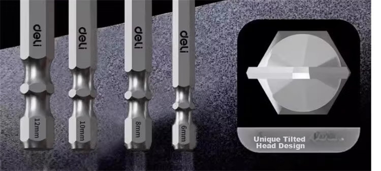 Deli Extended Alloy Eccentric Drill Bit for Dry Drilling Tiles Glass Marble Concrete [6mm] 1 Piece 2