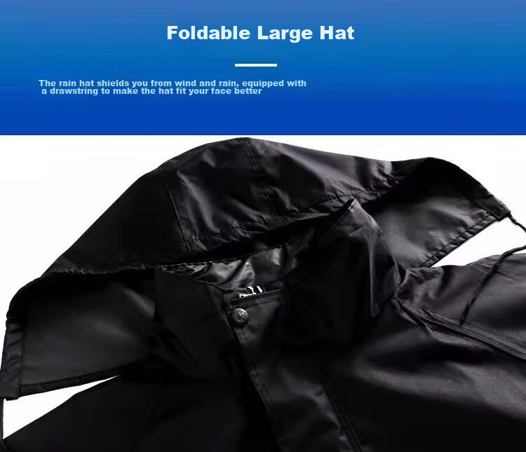 Huipute Split Raincoat, Long Outdoor Thickened Full-Body Heavy Raincoat And Pants Set, Customizable 3
