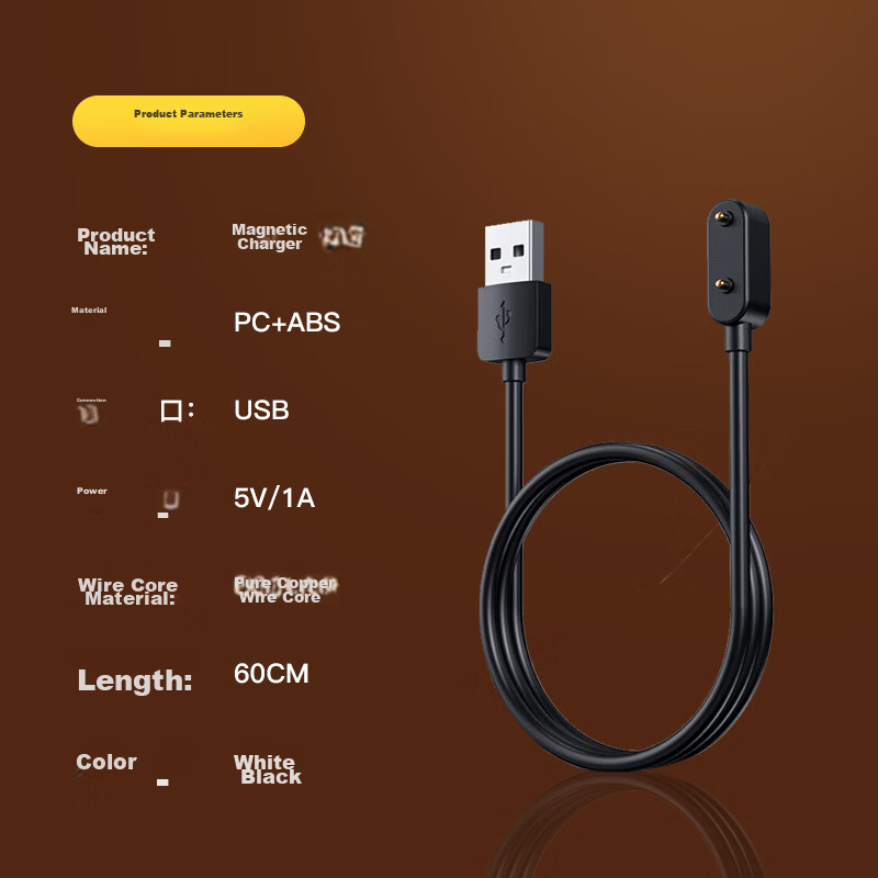 Baking Magnetic Charging Cable Compatible with Huawei Band Chargers, for 11/10/8/7/6/9/FIT3/2 Original Huawei Children's Watch 5/4XPro5xkeepb4 Honor Bands 5