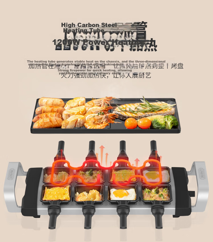 Liven Multifunctional Pot Electric Grill Home Non-Stick Electric Grill Iron Plate Grill Machine Barbecue Grill Rack Fully Automatic Grill KL-J7900 11