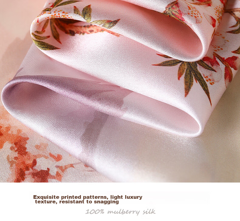 Hangsilu Silk Scarf for Women, Square Silk Scarf, Mulberry Silk, Chinese Style, Outer Wear, Birthday Gift, Mid-Autumn Festival Gift for Mom, Best Friend, Elders 7