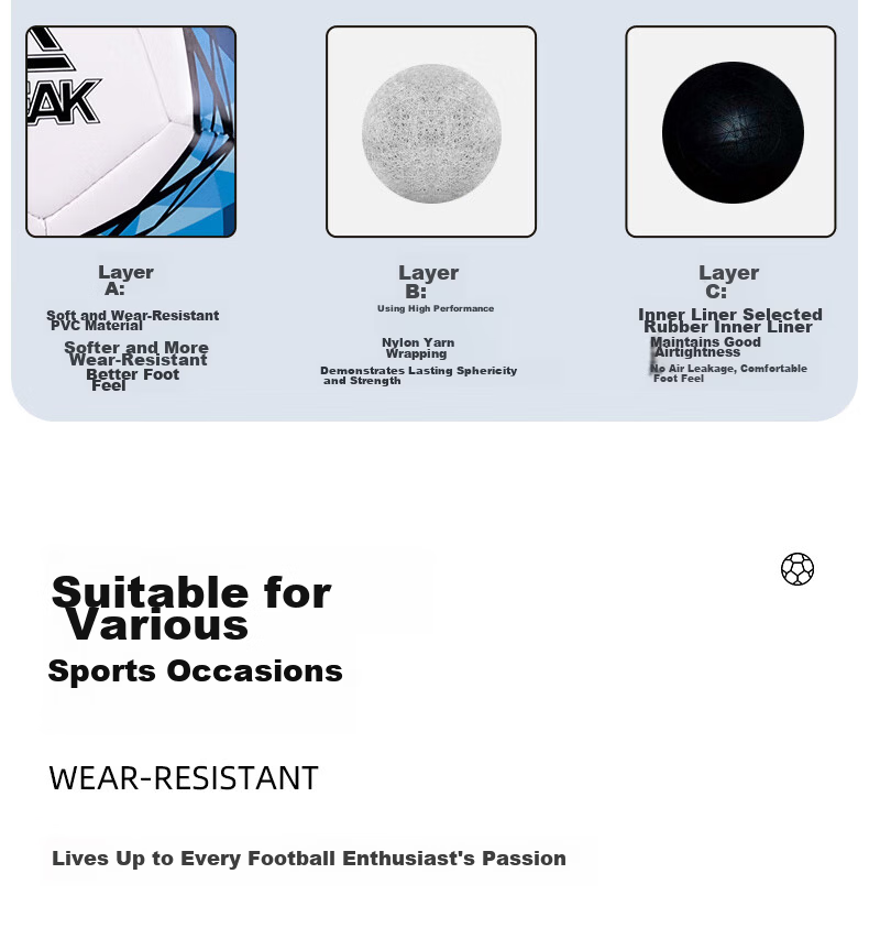 Peak Soccer Ball Size 5 Adult Children Standard World Cup Professional Match Training Youth Primary School White Pink 11
