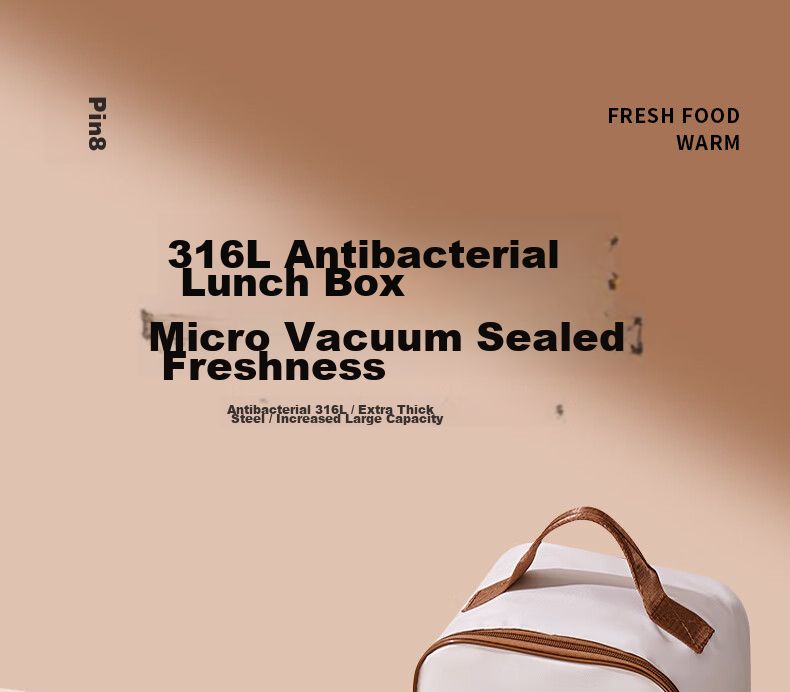 Ymer 316L Stainless Steel Insulated Lunch Box Microwave Safe Office Canteen Compartment Bento Box 3