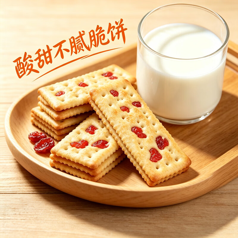 Totaste土斯蔓越莓饼干360g早餐饼干蛋糕儿童孕妇休闲零食端午伴手送礼
