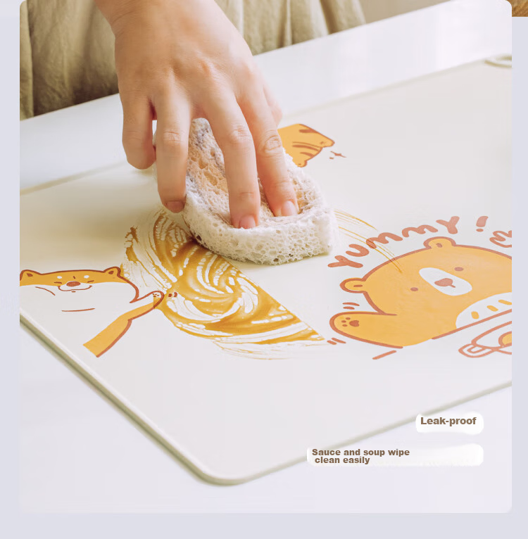 Shuke Placemat for Elementary School Students, Baby School Use Food Grade Silicone Mat, Children's Infant Lunch Table Thickened Feeding Pad 7