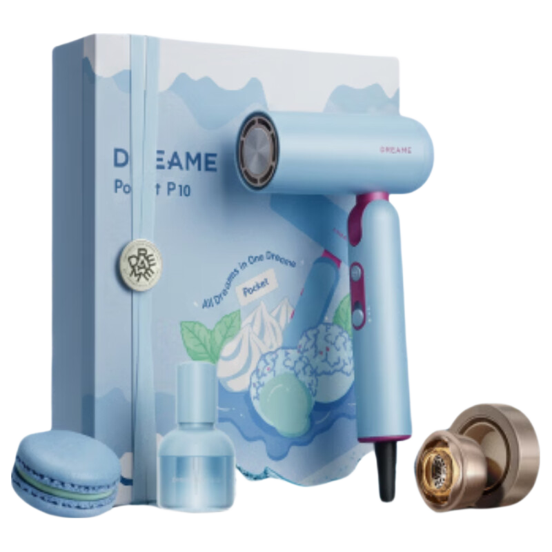 Dreame Mint Puff Blue P10 Cake Macaron Gift Box High-Speed Foldable Hair Dryer Gift