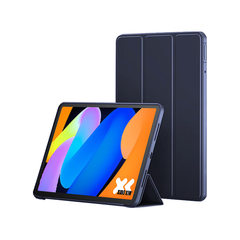 ALittleFlower Lenovo Xiaoxin Pad11 Case 11-inch 25 Models Lenovo Xiaoxin Tablet Tri-fold Stand Protective Shell Shockproof Lightweight Sleep Cover Dark Blue