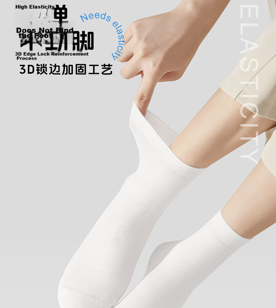 Kelorock Disposable Short Socks Unisex Black and White 20 Pairs Travel Portable Wash-Free Socks 8