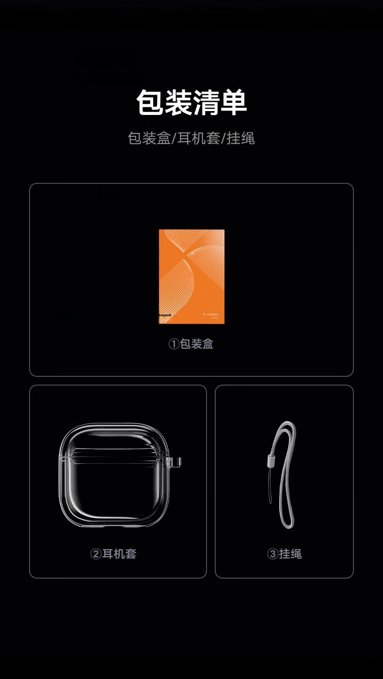 Torras Genuine Ultra-Thin Transparent Silicone Case for Apple AirPods Pro 3rd Gen Bluetooth Earphones Protective Cover Anti-Drop 14