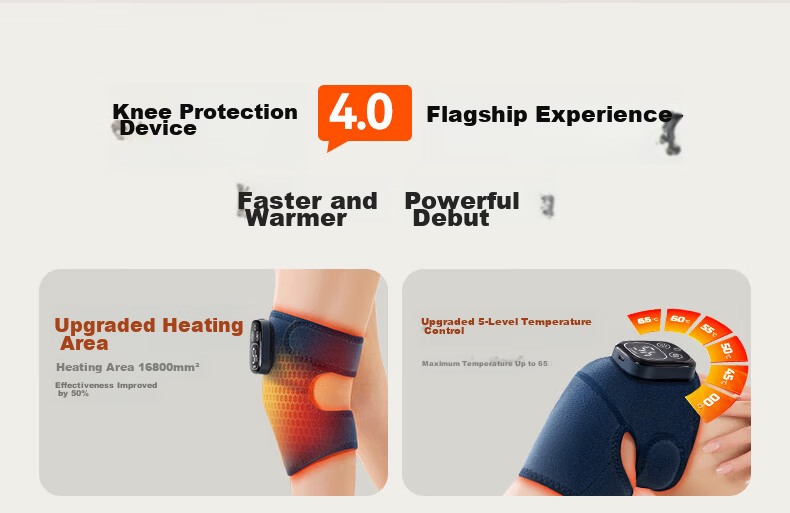 KeepFit Knee Massager Heat Pad Leg Massager Therapy Knee Pain Relief Synovitis Joint Pain Warmer Gift for Parents K20S 4
