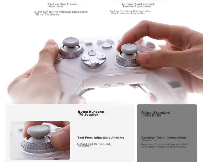Betop Kunpeng 70 Elite Gaming Controller AI Smart Control Adaptive Dual Trigger Xbox PC Wireless Bluetooth NS Motion Steam TV Switch FIFA Pro Evolution Soccer 26