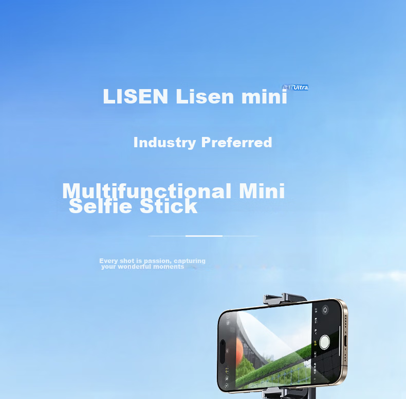 Lisen True 12cm Mini Selfie Stick 2026 New Floor Four-Leg Tripod Concert Shooting Tool 360-Degree Rotation Anti-Shake Travel Compact Portable Phone Assistant 2