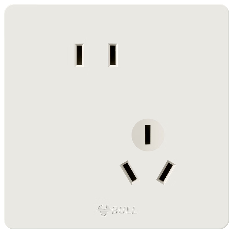 BULL Switch Socket G12 Skin-Feel Matte Cream Style 10A Angled Five-Hole Socket G12Z223AS Velvet Coffee