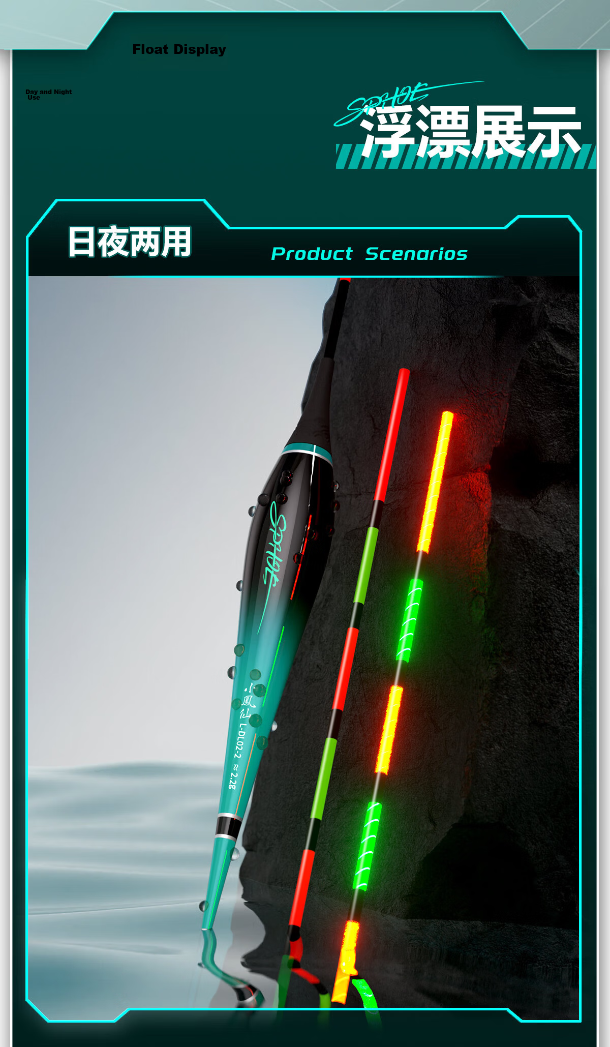 Xiaofengxian High-Luminous Night-Glowing Float L-DL, Bite-Sensitive Color-Changing Float, Day And Night Dual-Use, Highly Sensitive Fishing Float, Eye-Catching Wild Fishing Electronic Float 10
