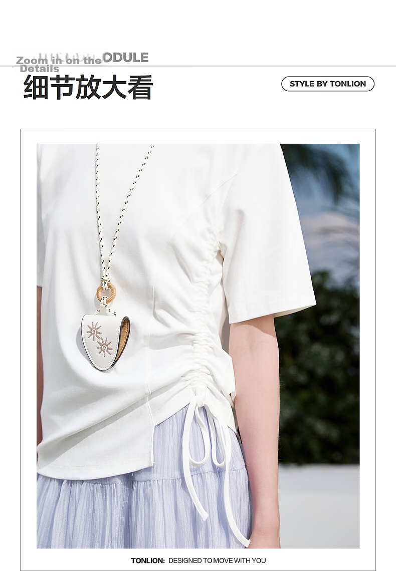 TonLion 2026 Summer New Women's Mid-Short Sleeve T-Shirt Unique Design Beautiful Waist-Slimming Top for Women 2
