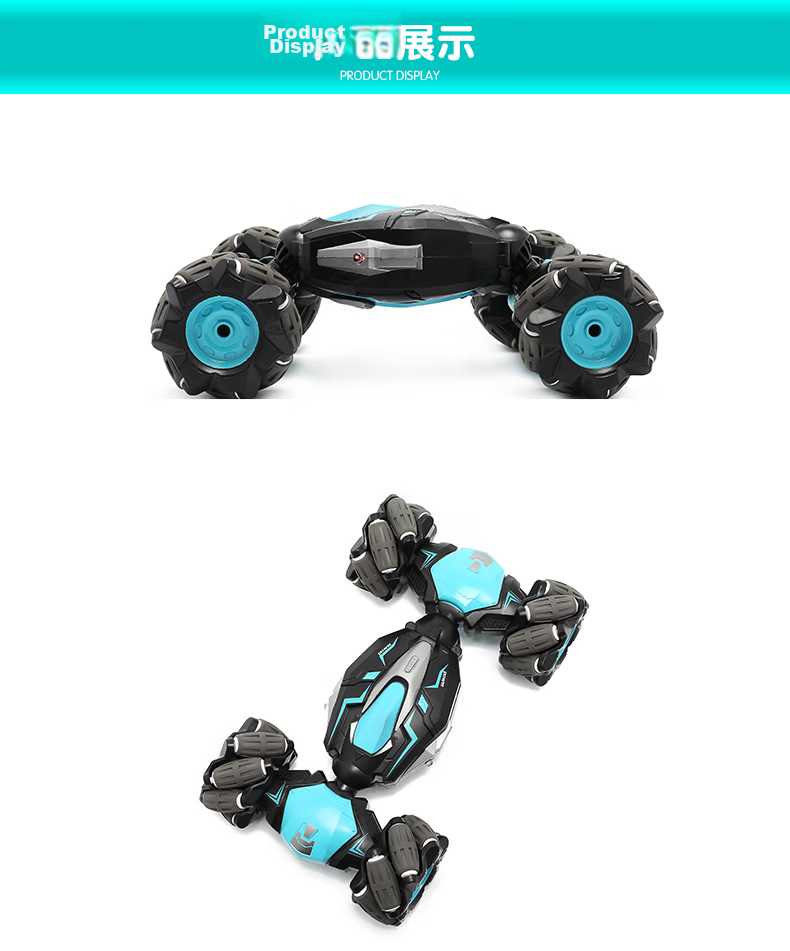 Babamama Remote Control Car Children's Toy Boys Milk Dragon Rolling Stunt Car Twisting Flip Truck Sound and Light Off-Road Birthday Gift 7
