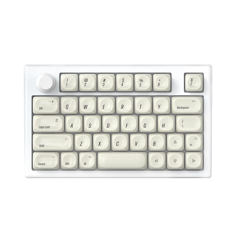 AJAZZ AK039 Magnetic Switch Keyboard 8K Report Rate RT0.01 Low Latency One-Handed Keyboard RGB Lighting Metal Knob Gaming Office 38 Keys Apple Style Silver Silent Magnetic Switch