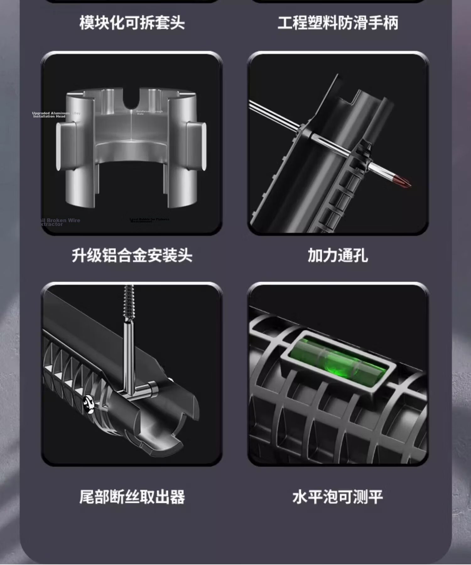 Yizhili Sink Wrench 8-in-1 Multifunctional Faucet and Pipe Loosening Installation Tool for Bathroom 3
