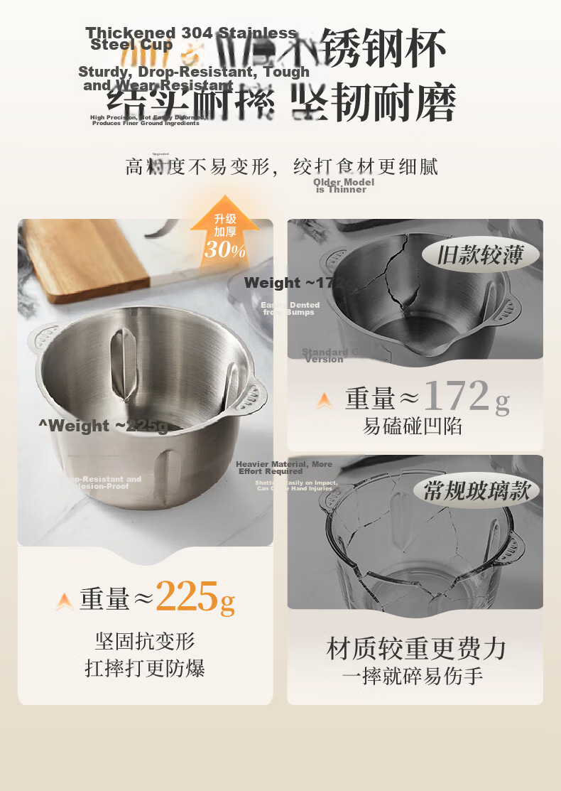 Bear Electric Meat Grinder Household Small Stainless Steel Mince Machine Garlic Crusher Meat Mincer 2026 New Model QSJ-L03K3 11