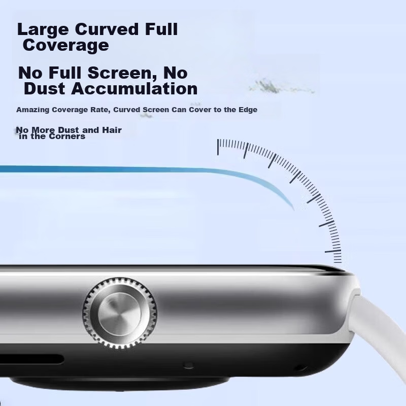 Iboann Redmi Watch 6 Tempered Glass Screen Protector Full Coverage Crystal Coated Curved Film for Xiaomi Watch 6 eSIM Version Shockproof Explosion-Proof 2
