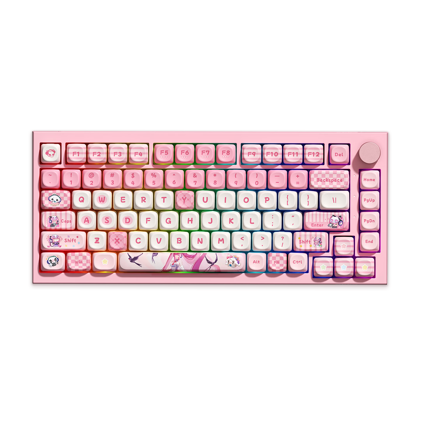 AKKO 5075 V5 Liu Xiaoxiao Tri-Mode Wireless Mechanical Keyboard 75% Layout 82-Key Gaming RGB Bluetooth Wired Laptop Desktop Universal Gasket Keyboard