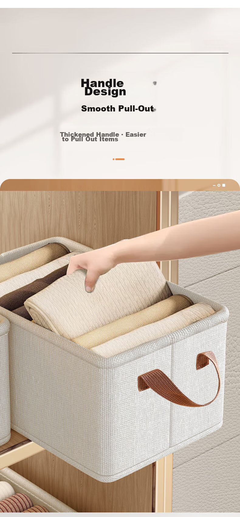 Huaqizhigu Storage Box, Clothes And Pants Organizer, Underwear Drawer, Fabric Storage Container, Household Multi-Layer Organizer, Large Size 2