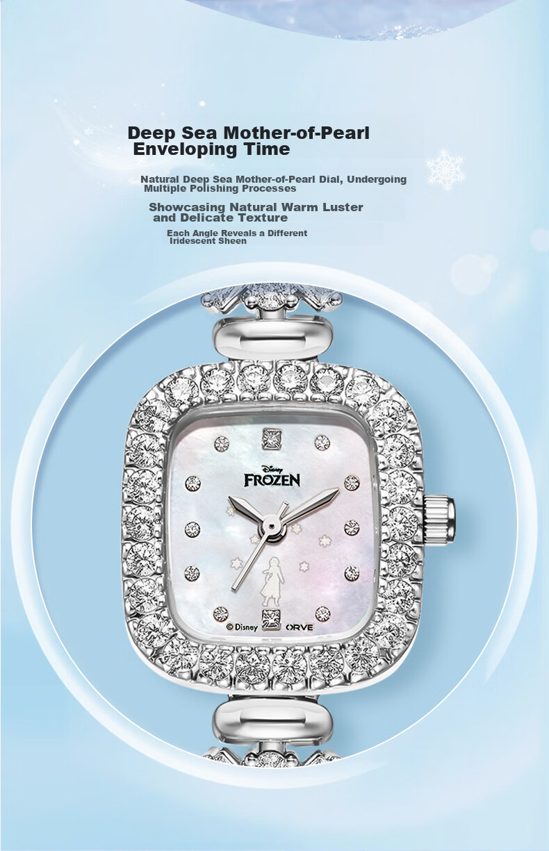 Disney Dreamy Snow Girls Quartz Watch Luxury Niche Gift for Girlfriend and Best Friend Birthday 4