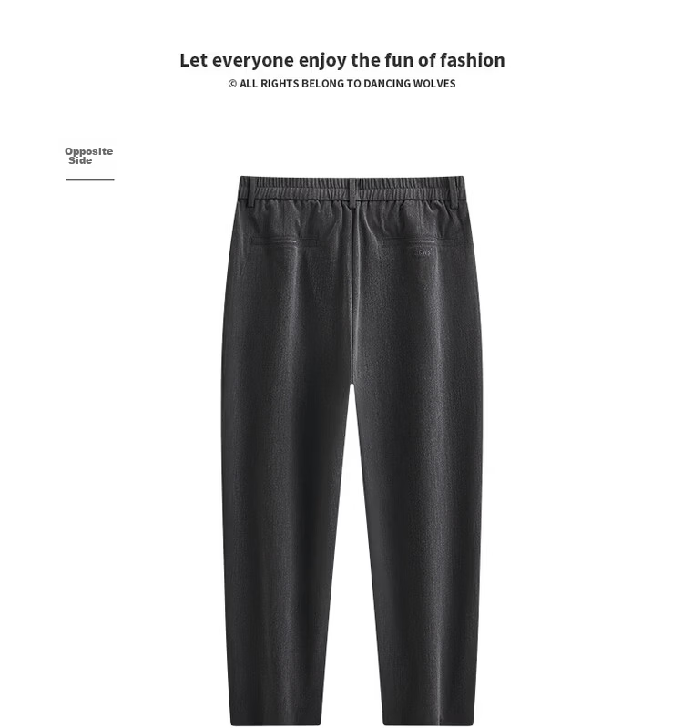 Dancing with Wolves [Drapey Breathable] Sweat-Absorbing Skin-Friendly Elastic Waist Nine-Point Pants Men's Commuter Versatile Slim Trousers 015 Dark Gray S 16