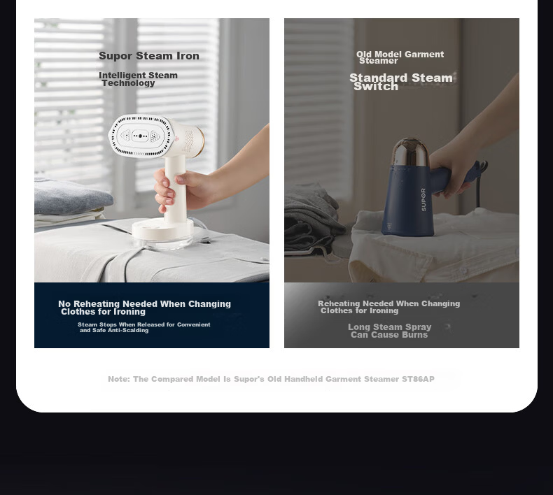 SUPOR Titanium Steam Suction Ironing Machine Base Station Suction Ironing Machine 100g/min Suction Desktop Garment Steamer Handheld Electric Iron S228A Gift for Women 23