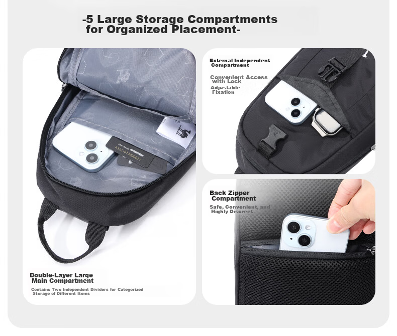 CAMEL Outdoor Sports Single Shoulder Bag Unisex Crossbody Gym Casual Cycling Chest Bag 575B635016 3