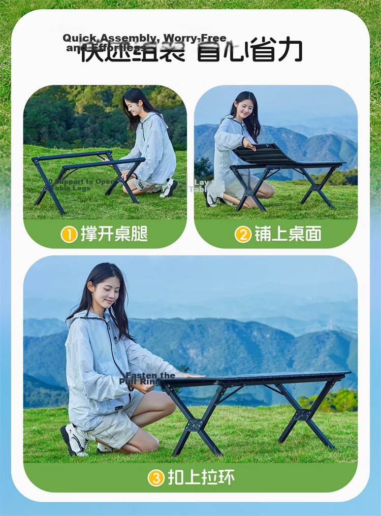 CAMEL Outdoor Egg Roll Table Camping Table and Chair Camping Equipment Picnic Folding Table 173CJ00115 13