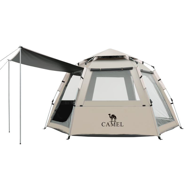 CAMEL X Outdoor Hexagonal Automatic Canopy Tent, Portable Park Camping Overnight Tent