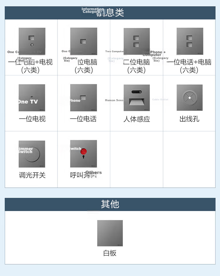 BULL Switch Socket Butterfly Ultra-thin Series 10A Angled Five-hole Socket G57Z223A Distant Mountain Gray Pack of 10 24