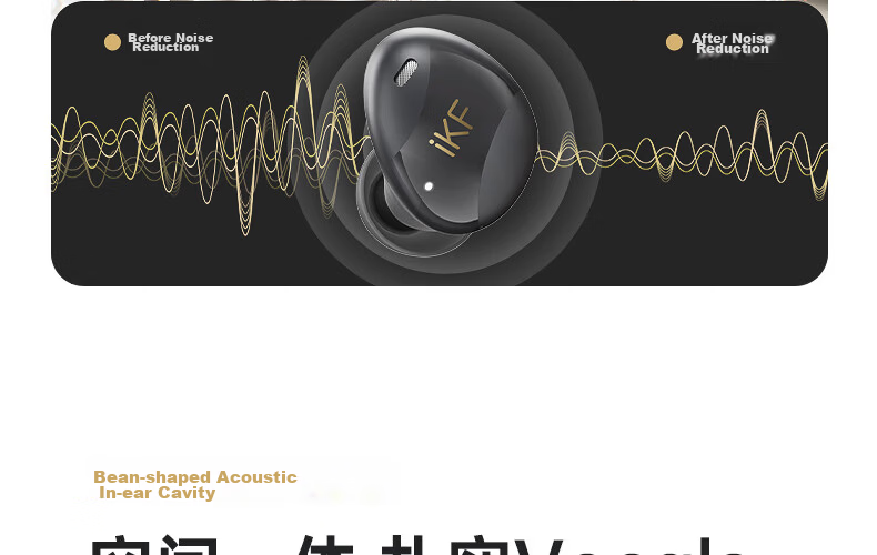 IKF Loulan [Heavy New Product] ANC Active Noise Cancelling Wireless Bluetooth In-Ear Earphones LDAC High-Quality Bluetooth 6.0 Gaming Music 2026 New Model Khaki 27