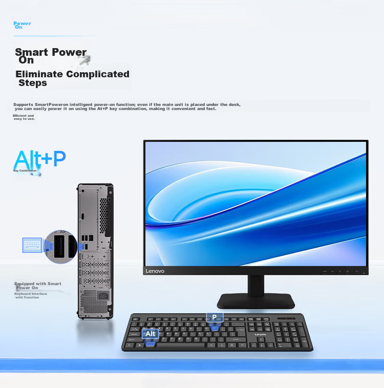 Lenovo Yangtian M4000q Business Office Desktop Computer (Core Ultra5 225, 16GB DDR5, 1TB SSD, Windows 11) 23.8-inch Complete Set 6