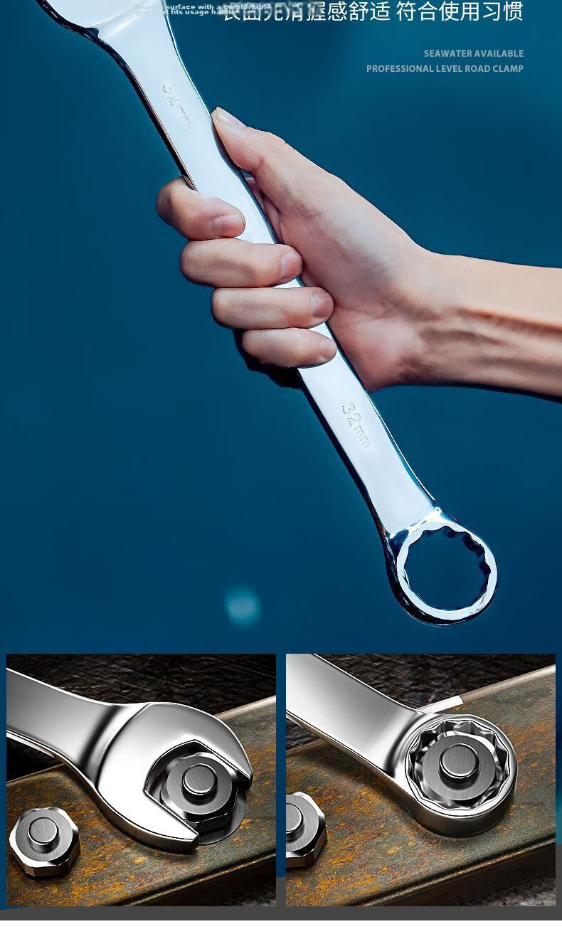 Fang Da Wang Dual-Use Industrial Grade Wrench, Thickened Design for Easy and Efficient Use [14mm] 9
