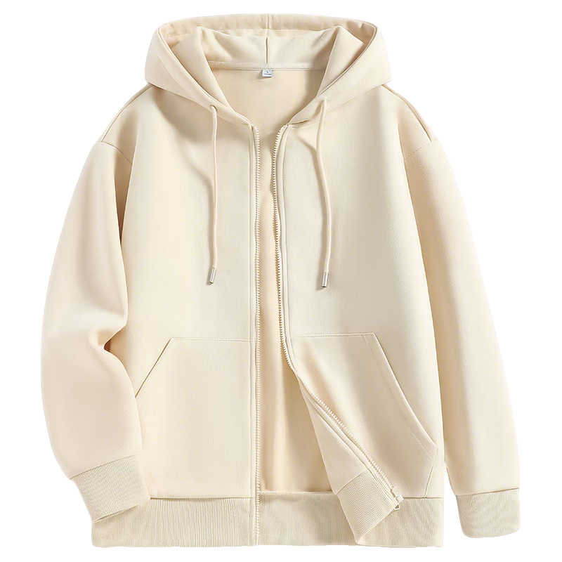 Baleno Women's Fleece-Lined Hooded Zip-Up Sweatshirt Autumn Winter 2025 New Trendy Star Print Loose Long Sleeve Jacket Top