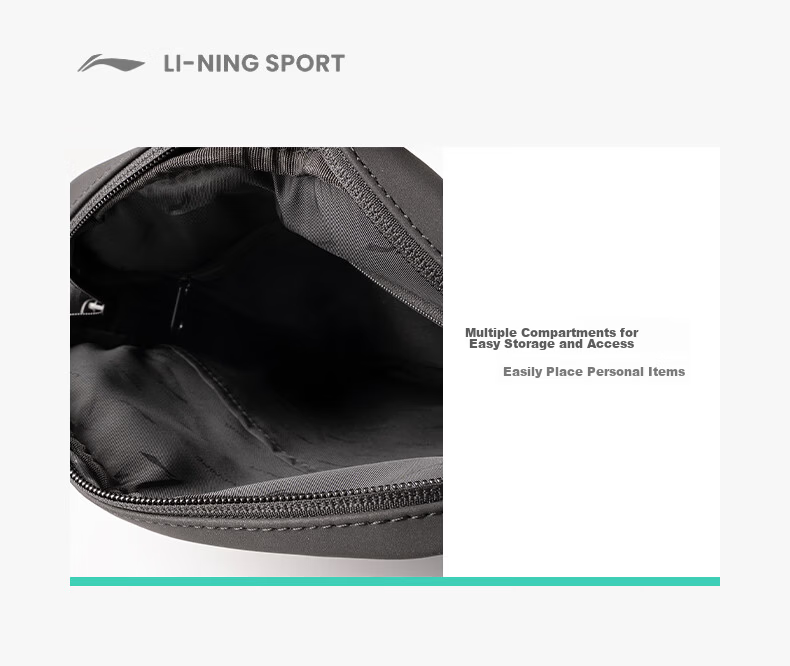 LI-NING Honor National Flag Crossbody Bag Men's Shoulder Bag Casual Sports Commuting Cycling Portable Small Bag Unisex 10