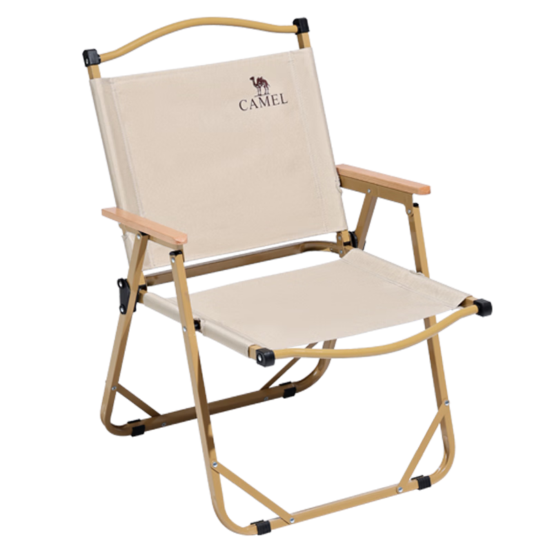 CAMEL Large Kermit Chair Outdoor Camping Stool Picnic Folding Chair Khaki/Yellow