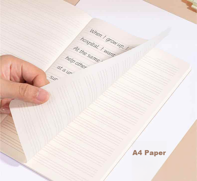 Deli English Notebook A5/30 Sheets Sewn Exercise Book Kraft Paper Student Practice Book 5-Pack FA530-5 6