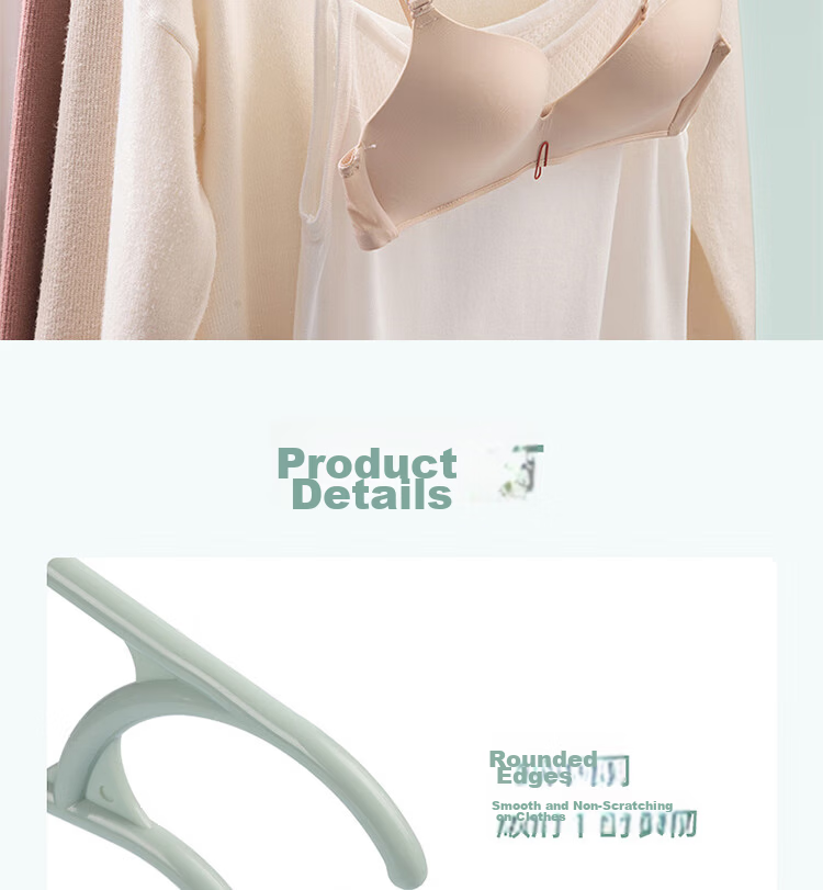 Camellia Coat Hanger, Clothes Drying Rack, Clothes Hanger, Clothes Drying Rack, Clothes Support Hanger, 18 Pieces 9