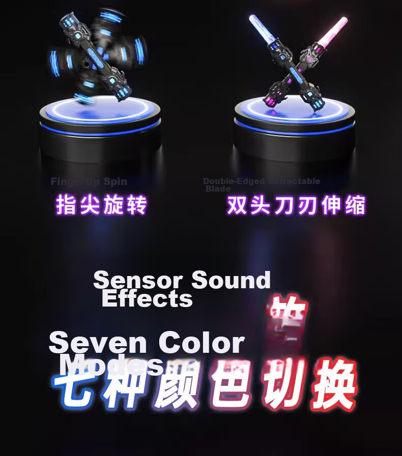 Guou Star Wars Double-Edged Retractable Laser Sword 2-in-1 Sword Glow Stick Kids Toy Children's Birthday Gift 3