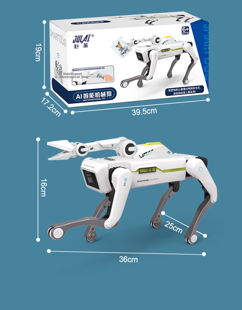 Julai Smart AI Calling Robot Dog Early Education Toy Remote Control Car Programming Stunt Gift for Boys and Girls Birthday New Year 10