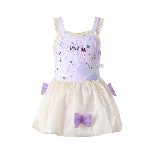 Dishini Girls' One-Piece Swimsuit for Children And Toddlers Aged 3-6, Swimming Set D35047 Gradient Mermaid Design 120cm