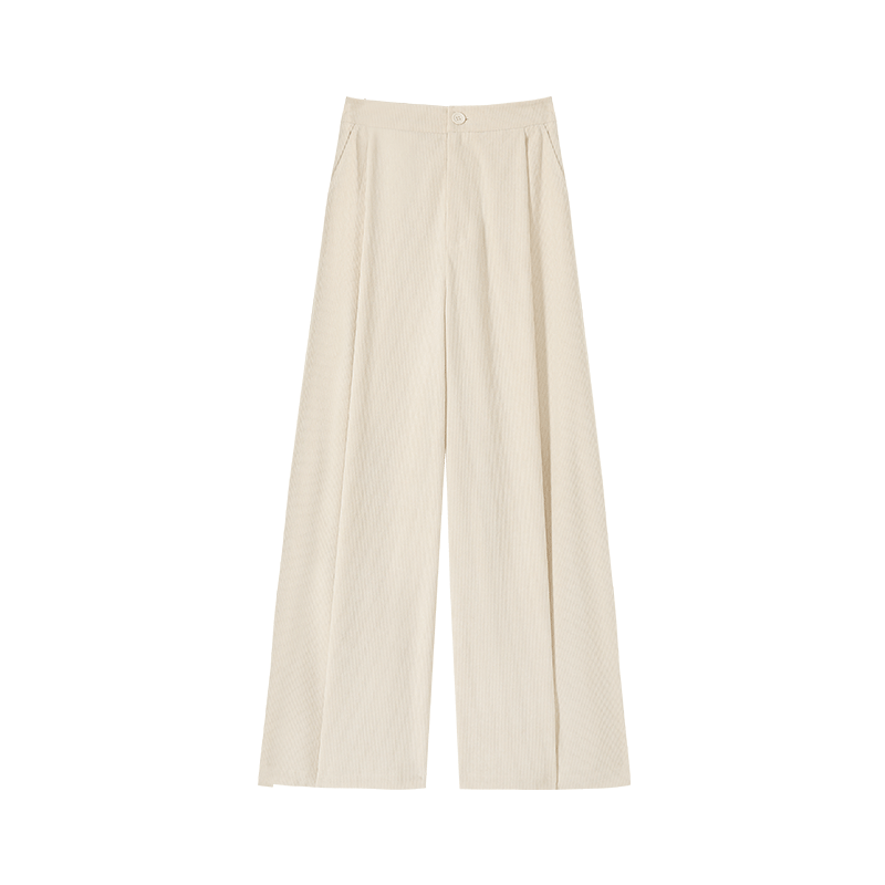 MT Casual Korean Lazy Style Autumn Fashion Fine Corduroy Comfortable Soft Wide-Leg Pants